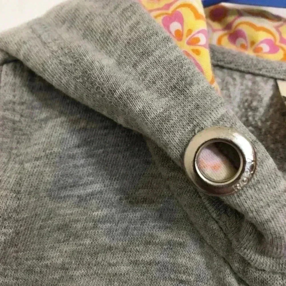 Roxy Grey Hoodie Floral Hood Size Extra Small - Picture 6 of 16
